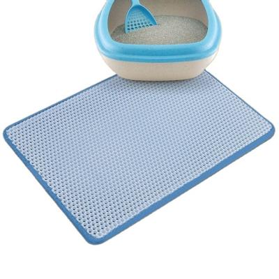 China Double Layer Viable Non-slip Sand Cat Pad Pet Cat Litter Mat Toilet Leather Waterproof Clean Pad For Cats House Clean Accessories for sale