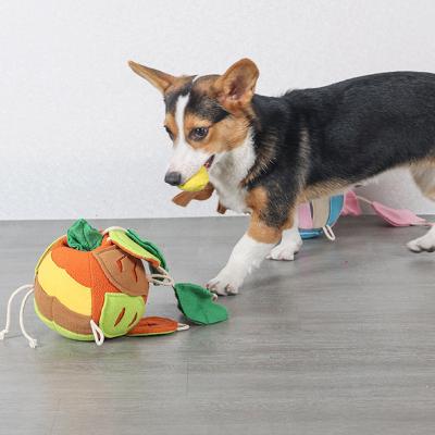 China Viable Manufacturer Wholesale Pet Fleece Nose Leaking Toy Ball Dog Puzzle Chew Dog Food Toy for sale