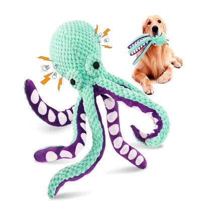 China Sustainable PET Octopus Pet Toy Durable Interactive Dog Toys Squeak Dog Toys For Large Dogs for sale