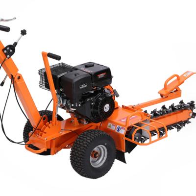 China Machinery Repair Shops 420cc Ducar Loncin B&S Ditcher Gasoline Engine Powered Mini Trencher For Digging Depth 60CM for sale