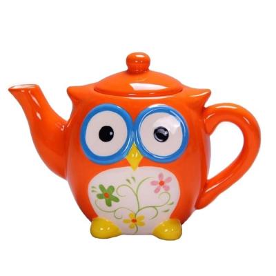 China Viable Cartoon Design Color Glazed Ceramic Teapot For Table Decoration for sale