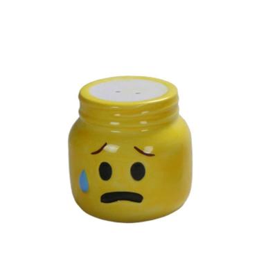 China Ceramic Custom Funny Round Shape Pepper And Salt Shaker Viable For Restaurant for sale