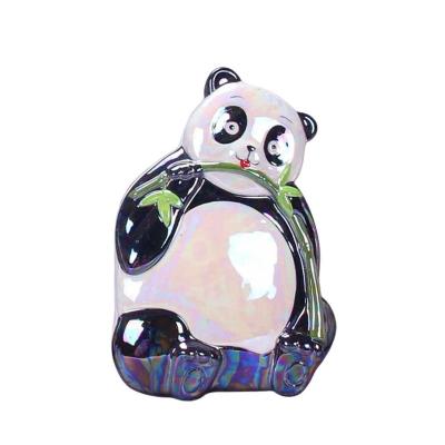 China Steamable Good Quality Custom Cute Animal Design Ceramic Food Cookie Jar With Glazed Bead for sale