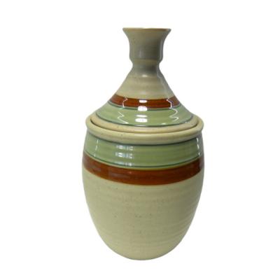 China Good Quality None Custom Hand Painting Ceramic Tea Canister With Lid for sale