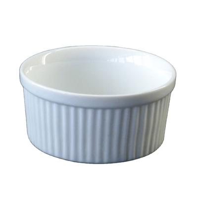 China Viable White Cupcake Remakin Ceramic Cake Bowl for sale