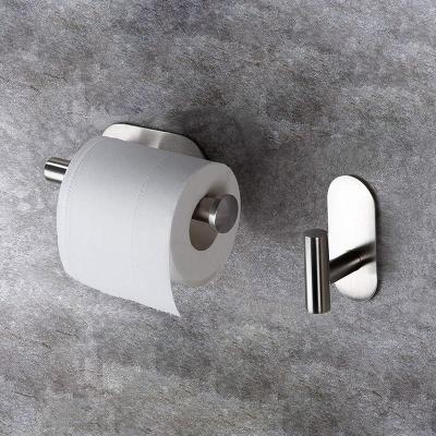 China Modern 304 Stainless Steel Toilet Paper Holder Without Adhesive Drilling Wall Mounted Kitchen Paper Holder en venta