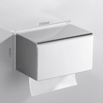 China Modern Toilet Paper Holder Stainless Steel Storage Box Paper Tissue Holder Rolls Block Bathroom Shelf à venda