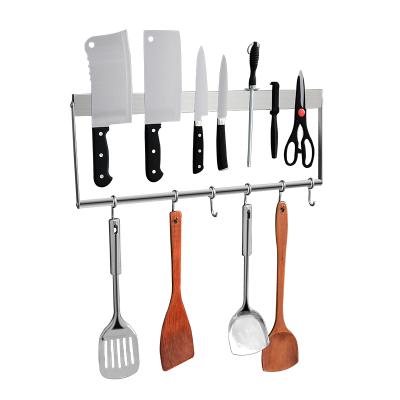 China Bar Magnetic Organizer Stainless Steel Knife Rack Knife Stocked Magnetic Knife Rack with Hooks Te koop