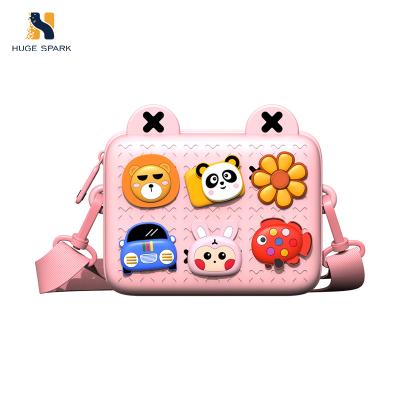 China Diy Sticking Items Wholesale EVA Children Shoulder Bay And 6 New Diy Cartoon Stickers Shoulder Bag Christmas Gifts For Kids for sale