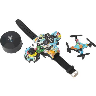 China Customized Optional Control Headless Mode Model Mini Quadcopter Tiny WIFI Camera 2.4G Watch Drone for sale