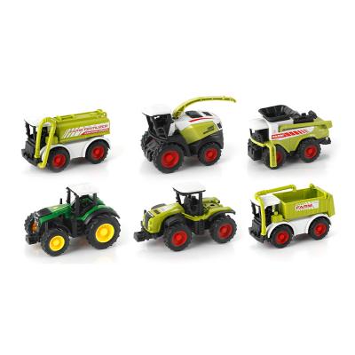 China Diecast Play 1 Sixty-Fourth Scale To Pull Toy Truck For Toddles Farmer Backhoe Car Mini Tiny Micro Toys Truck Die Cast Alloy Metal Toys for sale