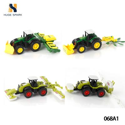 China Die Cast Toy Cars Diecast Metal Toy Truck For Toddlers Farming 64th Pull Scale Vehicle Set 1 &Die Casting Alloy Car Backhoe Model for sale