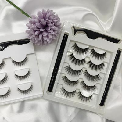 China No Magnet No Glue Whips Self Adhesive Eyelashes Set Mink Lashes Wholesale Set for sale