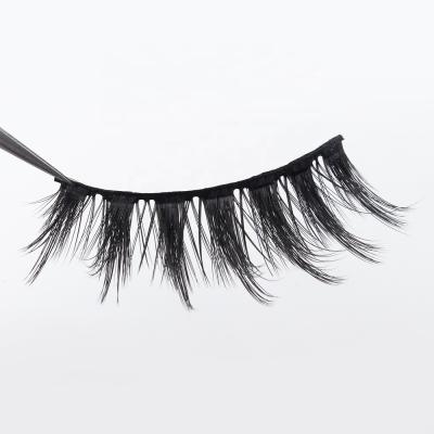 China Long Lashes 3d Wholesaler 3 Pairs Pack Full Strip Lashes False Eyelashes Type 20mm Silk Lashes for sale