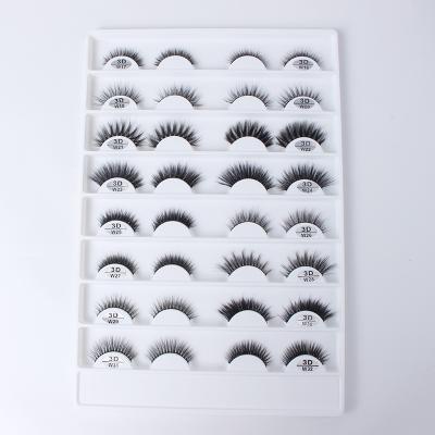 China Newest 3D 5D Strip Faux Mink Eyelash Reusable Thin Wholesale Private Label Mink Eyelash Lashes Custom Lashes for sale