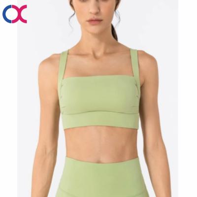 China Factory Solid Color Fitness Wear Gym Ultra Soft Comfortable Breathable Custom Active Running Sexy Yoga Bra for sale