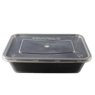 China Rectangular Microwavable Plastic PP Takeaway Food Lunch Box for sale