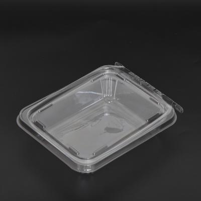 China Disposable Rectangular Pet Clamshell With Heavy Duty Tamper for sale