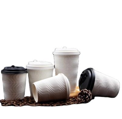 China Ripple luxury high quality wallpaper cups for cold/hot drink with lid for sale