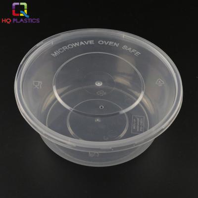 China Restaurant Plastic Food Catering Microwavable Disposable Cater Around Plastic Bowls for sale