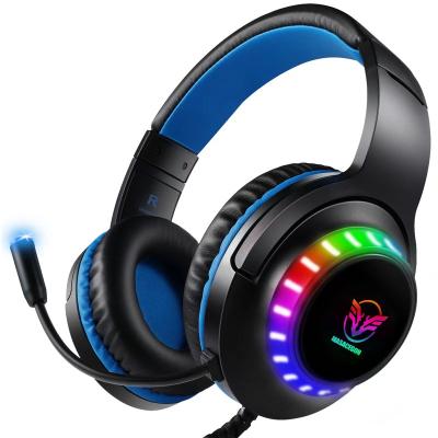 China Factory Supply RGB Light Gaming Headset 7.1 Edge Over-Ear Earphone Gamer Headset With Microphone for sale