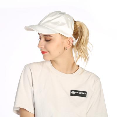 China Wholesale custom JOINT lady ponytail baseball caps spring summer logo vintage print sports adjustable embroidered hat for women for sale