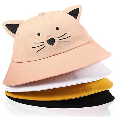 China Custom printed children wide cute summer parents frog hat sun hat fisherman character brim bucket hat for kids for sale