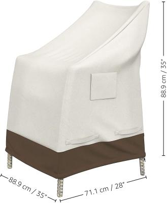 China Waterproof 600D Oxford Cloth Patio Chair Cover Outdoor Chair Cover Premium Pastoral Furniture Chair Cover for sale