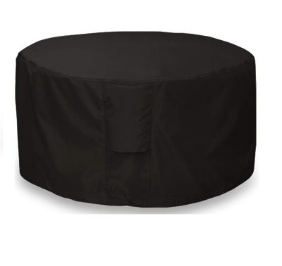 China Stocked Heavy Duty 600D Firepit Outdoor Cover 22 Inch - 44 Inch Black Full Coverage Waterproof Fire Pit Cover for sale