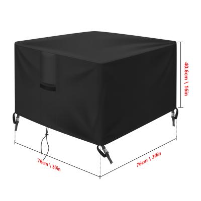 China Dustproof Outdoor Square Fire Pit Cover, Full Coverage Patio Dustproof Anti UV Fire Pit Cover for sale