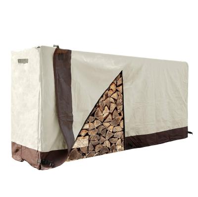 China Morden Garden Wooden Log Stretch Oxford Cloth Dustproof Waterproof Durable Anti-UV Large Size Firewood Cover for sale