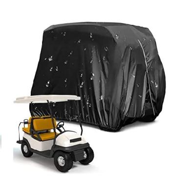 China Weather Resistant Fast Shipping Golf Cart Rain Cover 4 Passenger For Club Car Sun Proof Waterproof Storage Outdoor Cover 600D Oxford for sale