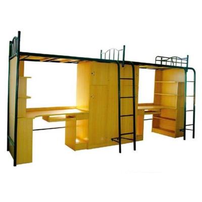 China Contemporary School Furniture Kids Steel Loft Bunk Bed With Desk for sale