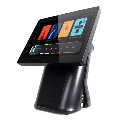 China Hotels Dual Screen Android POS System Machine With 80mm Printer for sale