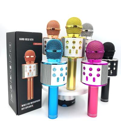 China Portable Handheld Karaoke Microphone Ws858 Handheld Microphone Manufacturers Wireless Player For Home Party Ktv Music Singing Game for sale