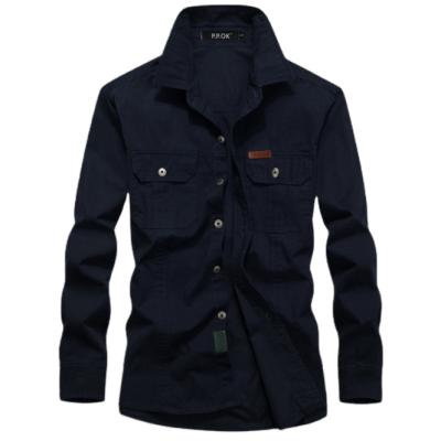 China Premium 100% Cotton Mens Breathable Workwear Breathable Shirts With Long Sleeve for sale