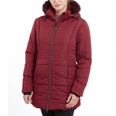 China Water Resistant Raincoat Fabric Ladies Winter Riding Waterproof Padded Jacket for sale