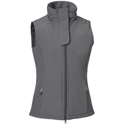 China Waterproof Dark Gray Autumn Winter wear-resisitant Riding Clothes Softshell Sport Women's Vest for sale