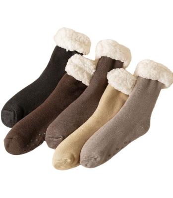 China Other Floor Cold-resistant Winter Socks Plush Lamb Plush Thickened Socks Wool Unisex Socks for sale