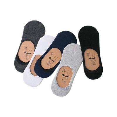 China Summer breathable anti-skid boat bangs no show invisible hidden socks man and women slip low cut cotton ankle socks for sale