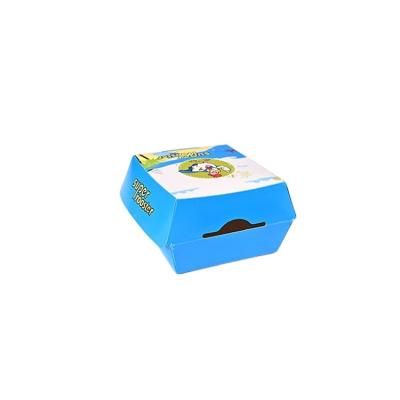 China Disposable Oil-proof Hamburger Food Storage Box Printing Hamburger Packaging Box for sale