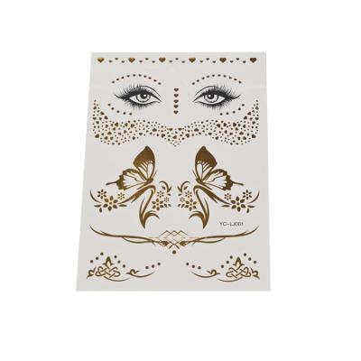 China Temporary Symmetrical Tattoo Sticker Cover Eye Pattern Butterfly Face Tattoo Sticker Waterproof for sale