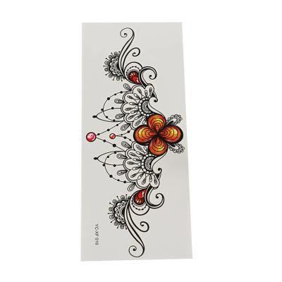 China Blue Butterfly Enchantress Tattoo Stickers Temporary Waterproof Flower Stickers and Tattoos for sale