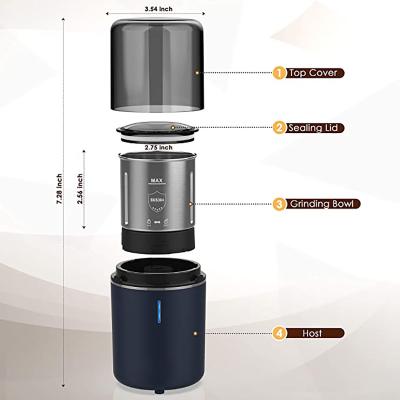 China Electric Car Electric Burrs Coffee Grinder High Quality Grinding Establishing Conical Grinder Coffee and Spice Grinder for sale