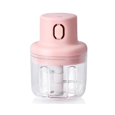 China 100ml/250ml Viable Pink Usb Electric Mini Nuts Garlic Food Cleaver Mini Meat Grinder Fruit Vegetable for sale