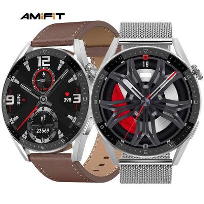 China MP3 playback 2020 luxury round stainless steel dial smartwatch men gt3 smart watch maker for sale