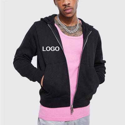 China Anti-wrinkle Fit Unisex 10%0 Cotton Plus Size Hoodies Mens Blank White Oversized Puff Printing Zip Up Hoodie Manufacturer Custom for sale