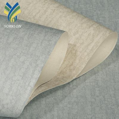 China Modern Project Hotel MWB 7 Gray Fabric Backed Vinyl Commercial Decorative Wallpaper Wallcovering For Walls for sale