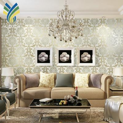 China YKWL 807 Modern PVC Fascinating High Gloss Water Proof Wallpaper Arabic Style Wall Paper for sale