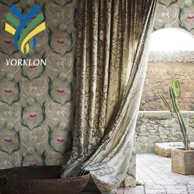 China YKDG 2 deer lotus custom modern classic elegant flower 3d wallpaper nonwoven wallpaper for home decoration for sale